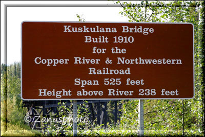 Kennicott, Kuskulana Bridge die an die Pacificküste führt