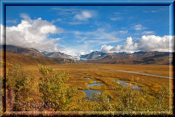 Gulkana Glacier im Hintergrund von Alaska