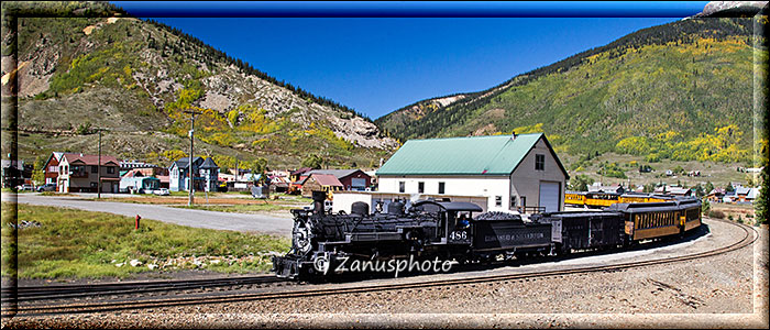 Silverton, nach Durango zurück fahrender Train