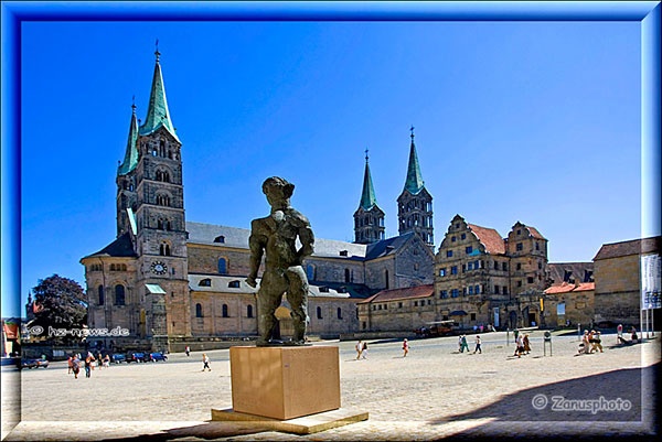 Blick auf den Domplatz von Bamberg