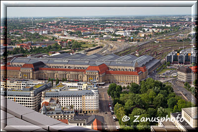 Blick auf den Hauptbahnhof
