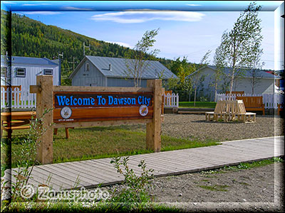 Welcome Tafel in Dawson City