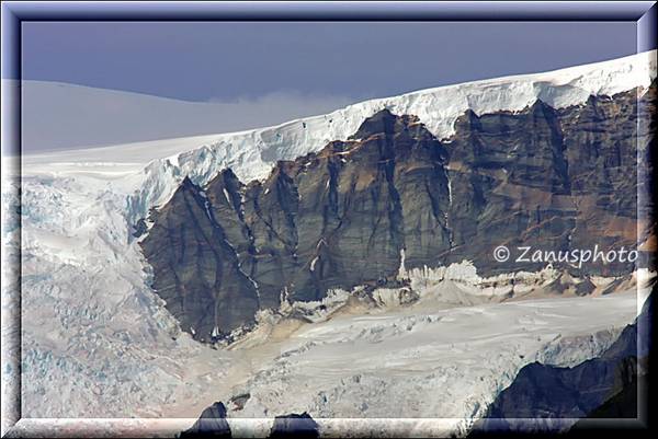 Kennicott Glacier in Alaska aus der Nähe gesehen