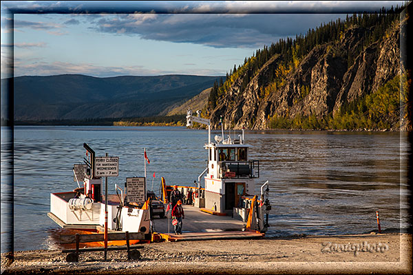 Kanada, die Ferry über den Yukon River