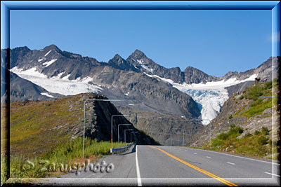 Alaska, Sicht auf weitere Berge nachdem wir den Thompson Pass passiert haben
