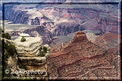Vom Südrand kann man nur auf die erste Ebene des Grand Canyon Blicken
