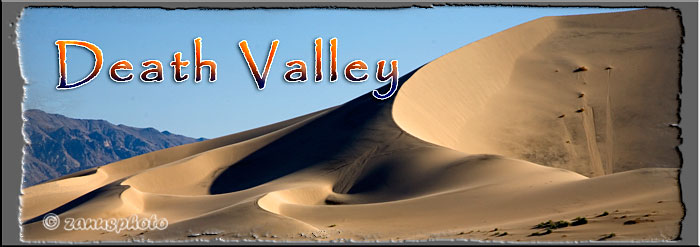 Death Valley, Titelbild zur Website