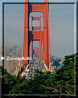 San Francisco, im Vordergrund die Bridge wo der Blick nach Norden führt