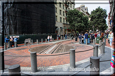 San Francisco 2, Drehscheibe für die Cable Car hier in der Powell Street