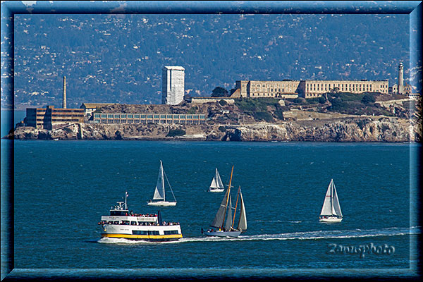 San Francisco 3, Blick auf die ehemalige Gefängnis Insel Alcatraz