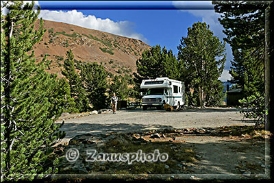 Yosemite - Saddlebag Lake hier stellen wir unserem Camper für einige Tage ab