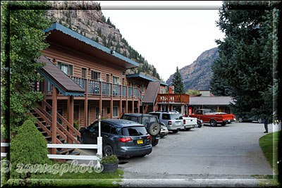 Unser Nachthotel in Ouray am Abend vor dem Besuch der  Last Dollar Road 