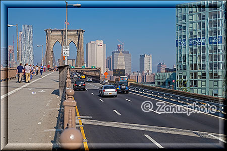 Einstieg zum Fusspath der Brooklyn Bridge