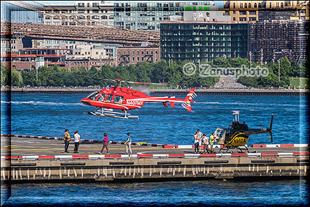 Startender Helicopter am East River