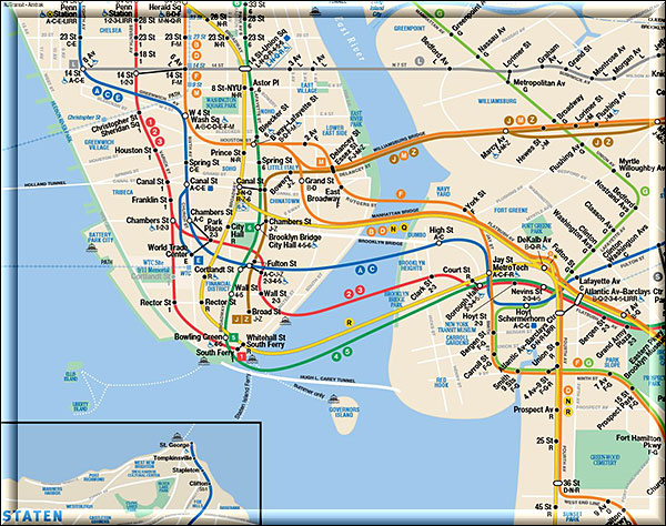 Netzplan der Subway