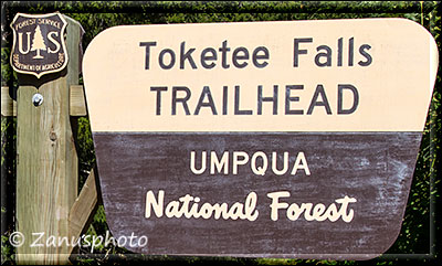Hinweistafel am Toketee Trail