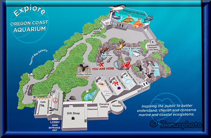 Lageplan Oregon Coast Aquarium