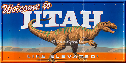 Welcome Sign zum Dinosaur Monument