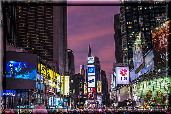 New York City - Times Square, eine blaue Stunde gibt es jeden Tag auch am Times Square