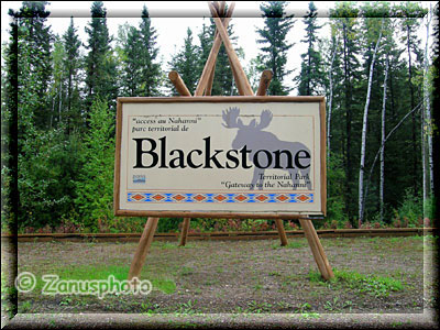 Infotafel am Eingang zum Blackstone Campground