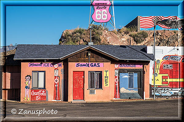 Kingman, dieses Häuschen gehört auch zu einem Motel an der Historic Route 66
