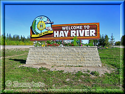 Welcome Sign von Hay River City