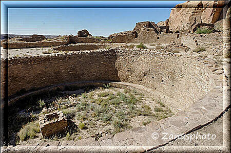 Chaco Canyon, Kivas sind hier an vielen Stellen zu finden
