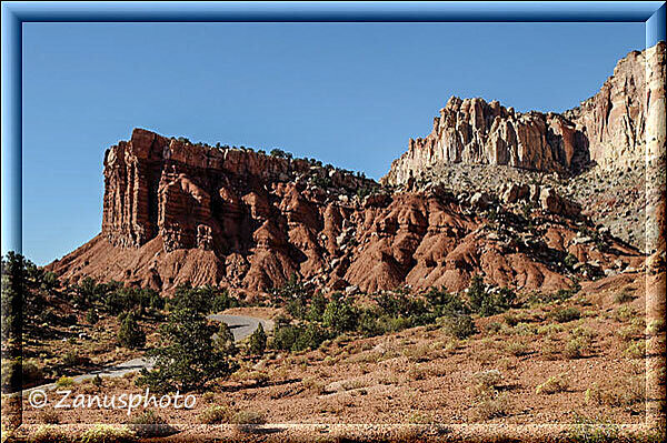 Capitol Reef, wir kehren um und fahren den Scenic Drive wieder zurück
