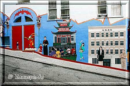 San Francisco, Wandgemälde in Chinatown