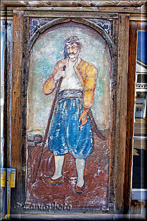 Virginia City, Orientalisch gekleideter Mann auf einem Bild