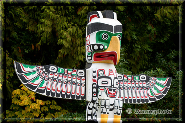 Vancouver, wir sind bei den Totempfählen im Stanley Park